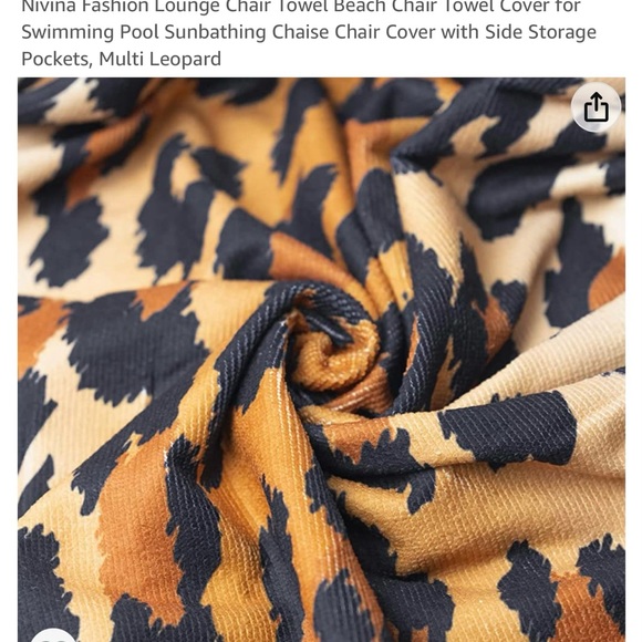 Nivina Lounge Chair Towel Beach Cover brand new in original packaging: leopard - Picture 3 of 9